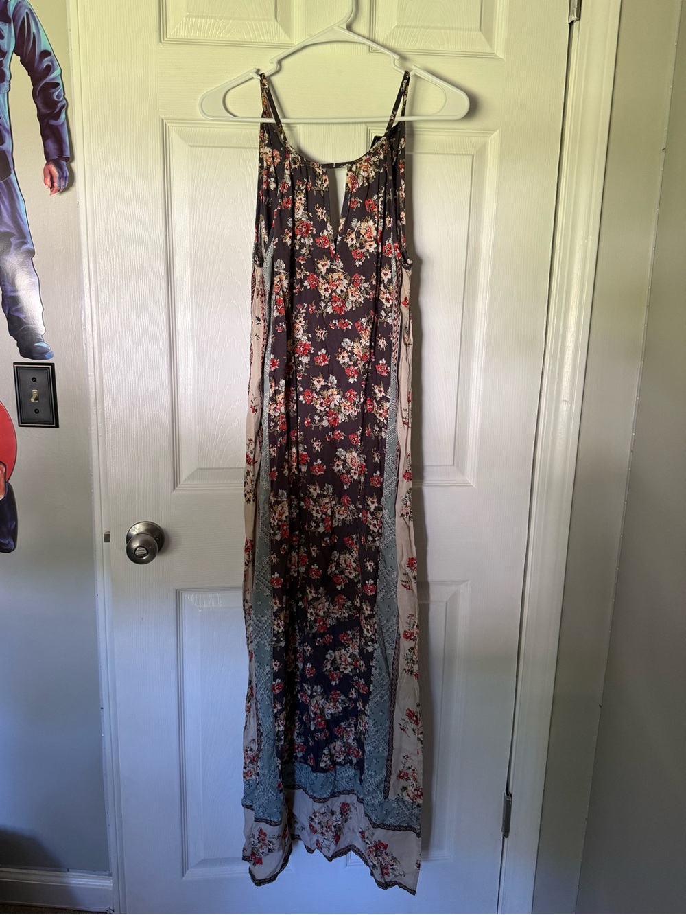 Angie Floral Maxi Slip Dress - Charcoal Floral